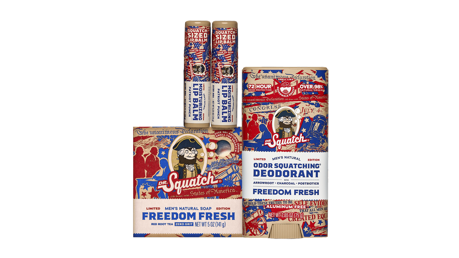 Dr. Squatch Freedom Fresh 250th Collection gift set — product photo 1 of 3